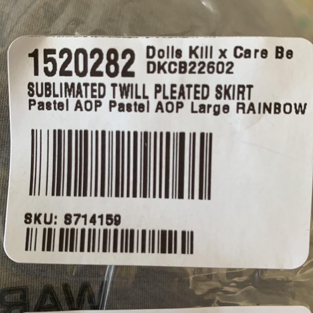 New Care Bears x Dolls Kill Mini Pleated Skirt - Picture 8 of 9